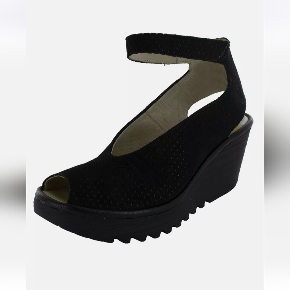 Fly London Yala leather wedges